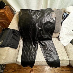 Zac and Rachel Pleather Straight Cut pants